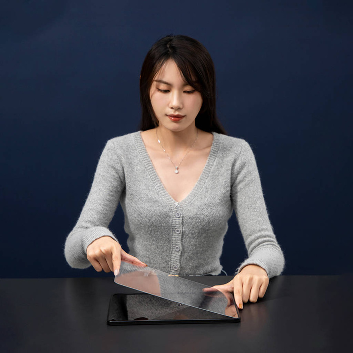 Baseus 2x Full-glass film 0,3mm folia do iPad Pro 12.9'' 2021 (5 gen.) / 2020 (4 gen.) / 2018 (3 gen.) z zestawem montażowym