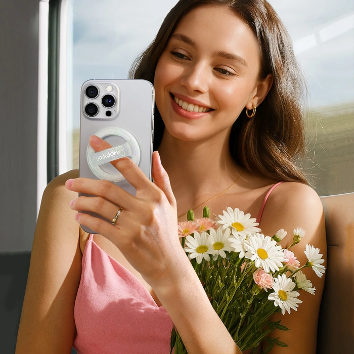 Ring magnetyczny Joyroom JR-ZS500 kompatybilny z MagSafe uchwyt - biały