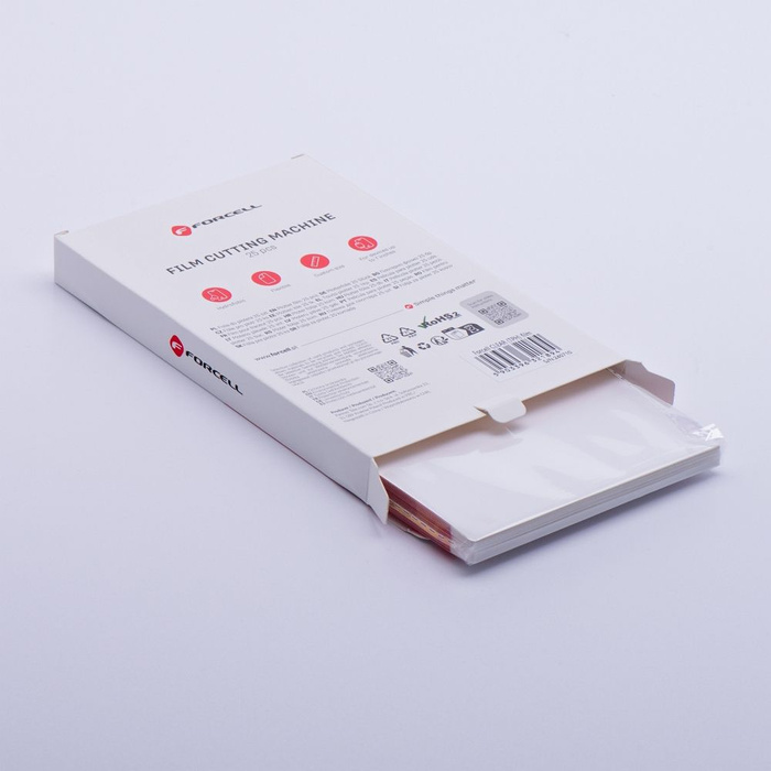 Folia hybrydowa nano glass do cięcia do plotera Forcell F-Protect Flexible NANO 7H 196 x 125 mm 25 sztuk