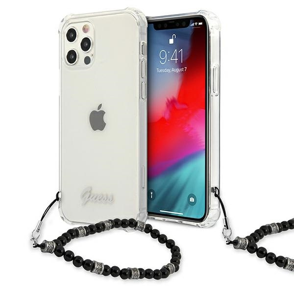 Etui GUESS Apple iPhone 12 12 Pro Black Pearl Bezbarwny Hardcase