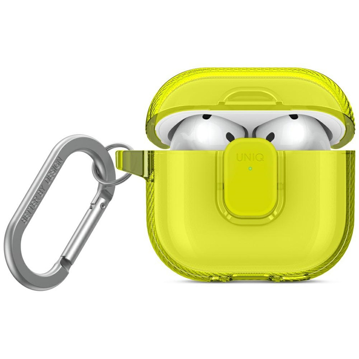 Etui UNIQ AirPods 4 Glase Pro Lock Case Żółty