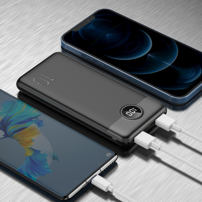 VEGER powerbank 10000 mAh PD QC3.0 2A 20W L10S (W1105PD) czarny