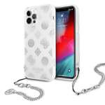 Etui GUESS Apple iPhone 12 Pro Max Peony Chain Collection Srebrny Hardcase