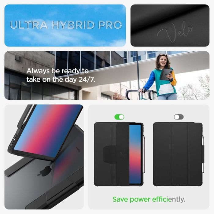 ETUI SPIGEN ULTRA HYBRID ”PRO” IPAD AIR 13 2024 BLACK