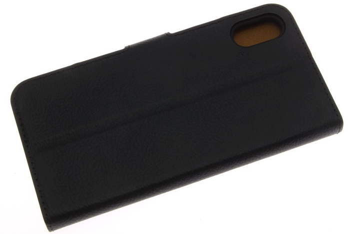 Etui Apple iPhone X XS Slim Wallet z klapką zamykane na magnes czarne skóra ekologiczna Xqisit