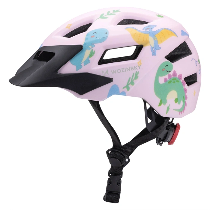 Kask rowerowy dziecięcy MTB Wozinsky z odpinanym daszkiem XS - różowy