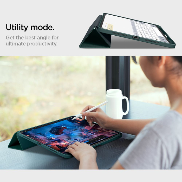 ETUI SPIGEN URBAN FIT IPAD PRO 11 5 / 2024 MIDNIGHT GREEN