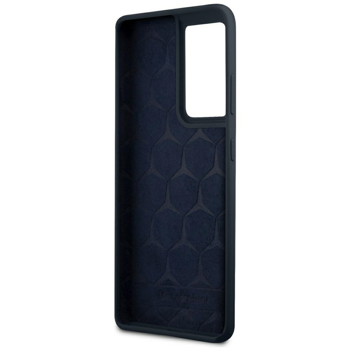 Etui MERCEDES Samsung Galaxy S21 Ultra Silicone Line MEHCS21LSILNA Niebieski Hardcase