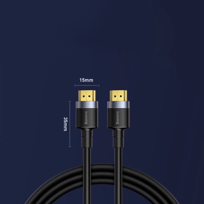 Kabel Baseus Cafule HDMI / HDMI 2.0 4K 60 Hz 3D 18 Gbps 2 m - czarny