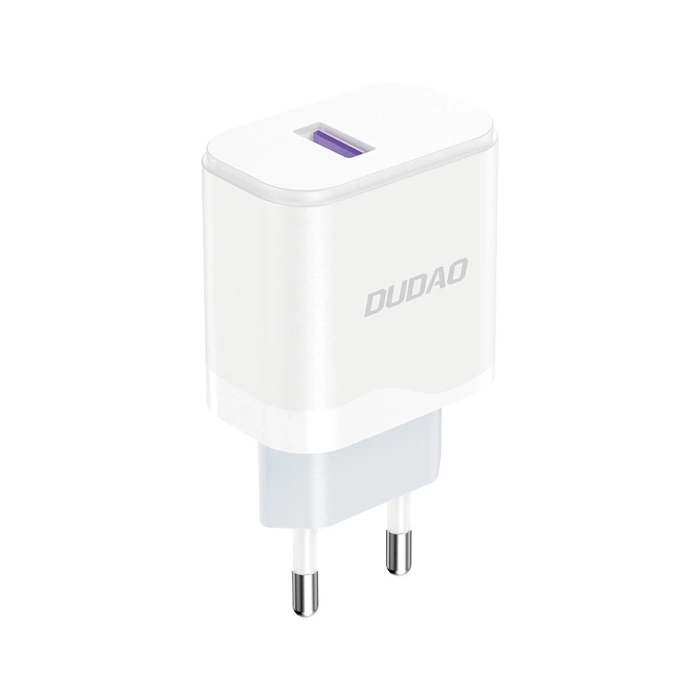 Ładowarka sieciowa Dudao A20EU USB-A 18W - biała + kabel USB-A - Lightning