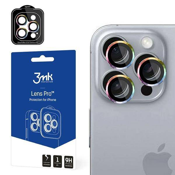Ochrona na obiektyw aparatu 3MK Lens Protection Pro iPhone 16 Pro/ 16 Pro Max Rainbow