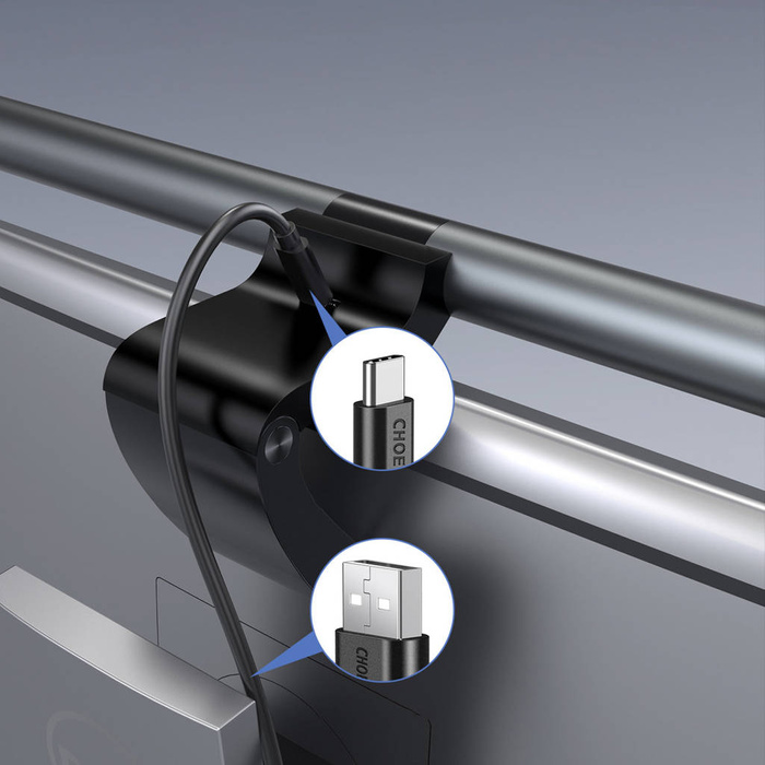 Choetech Elesense biurowa bezprzewodowo sterowana lampka LED oświetlenie na monitor czarny (E1129)