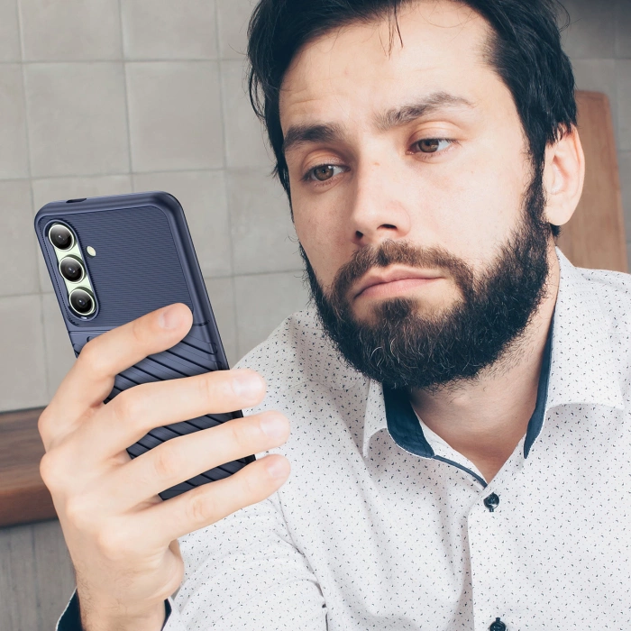 Thunder Case etui do Samsung Galaxy S24 FE silikonowy pancerny pokrowiec - niebieskie