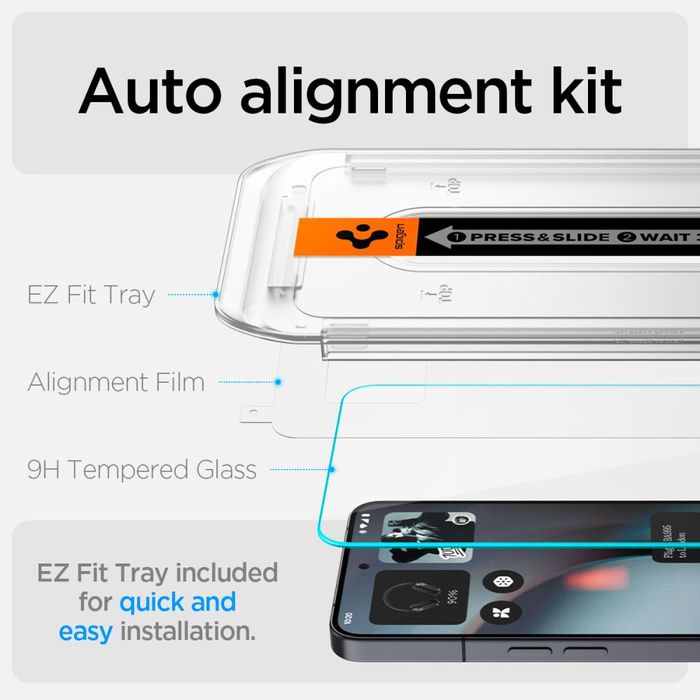 SZKŁO HARTOWANE SPIGEN NOTHING PHONE 3 GLAS.TR ”EZ FIT” 2-PACK CLEAR