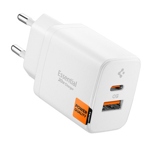 ŁADOWARKA SIECIOWA SPIGEN ESSENTIAL EE202EU 2-PORTOWA 20W BIAŁA
