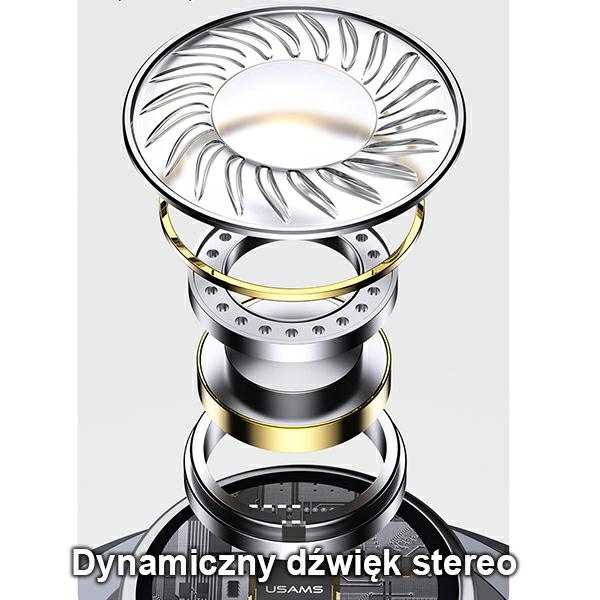 USAMS Słuchawki EP-46 USB-C czerwony/red 1,2m HSEP4604