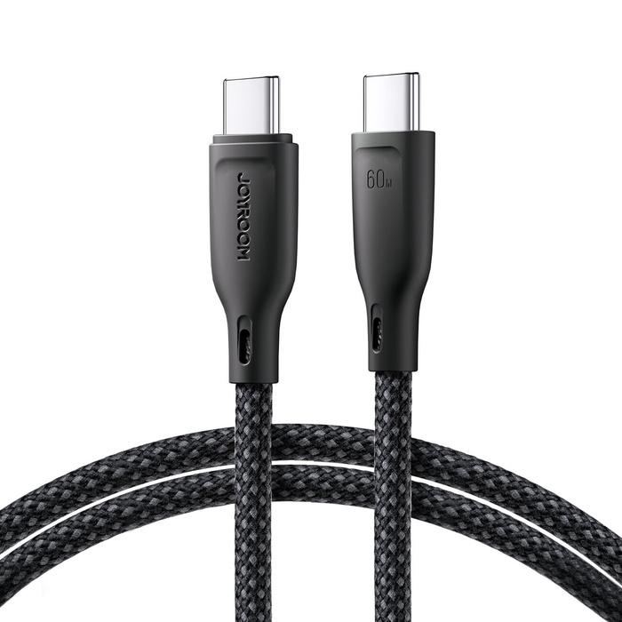 Kabel Joyroom Multi-Color Series SA34-CC3 USB-C / USB-C 60W szybki transfer 1m - czarny