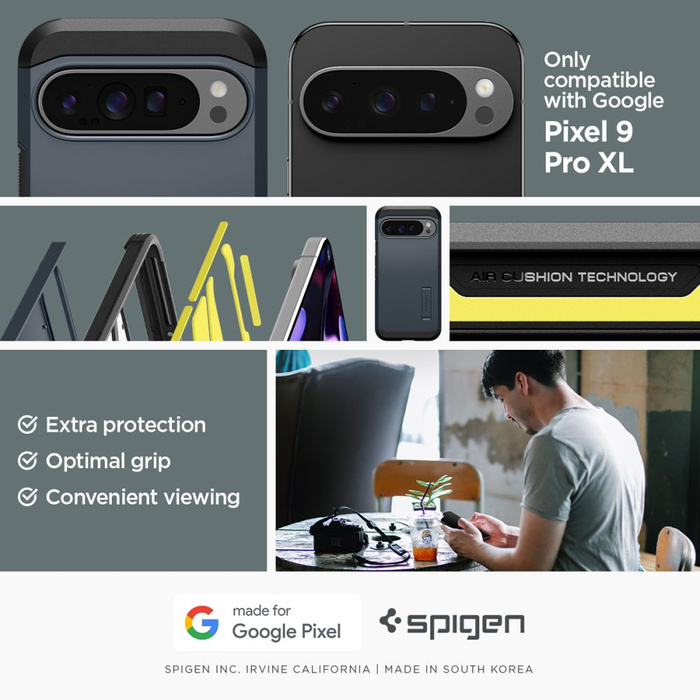 Etui SPIGEN TOUGH ARMOR GOOGLE PIXEL 9 PRO XL METAL SLATE