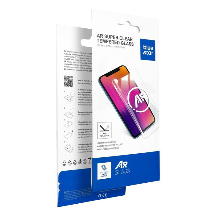 Szkło hartowane do iPhone 15 PLUS / 16 PLUS Blue Star 5D AR czarne