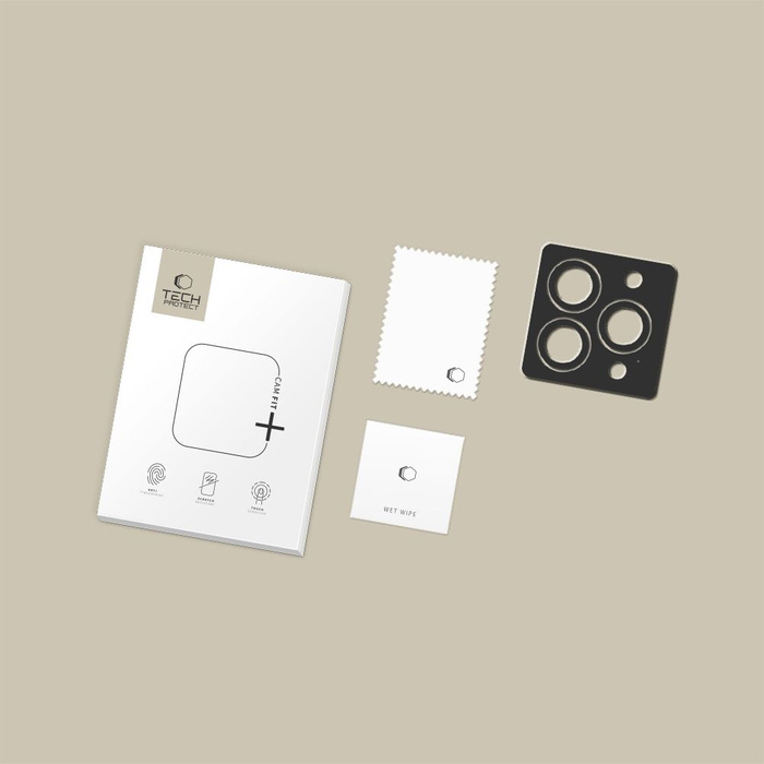 OSŁONA APARATU TECH-PROTECT IPHONE 14 PRO / MAX / 15 PRO / MAX / 16 PRO / MAX / 17 PRO / MAX CAMRING FIT+ CZARNE