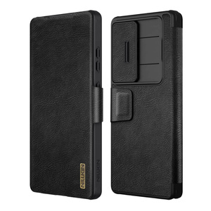 Etui z klapką Nillkin Qin Pro Leather Case Samsung S25 ULTRA, BLACK / CZARNY