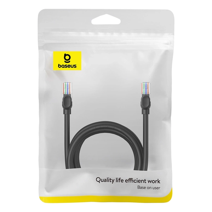 Kabel sieciowy Baseus Ethernet CAT5, 3m (czarny)