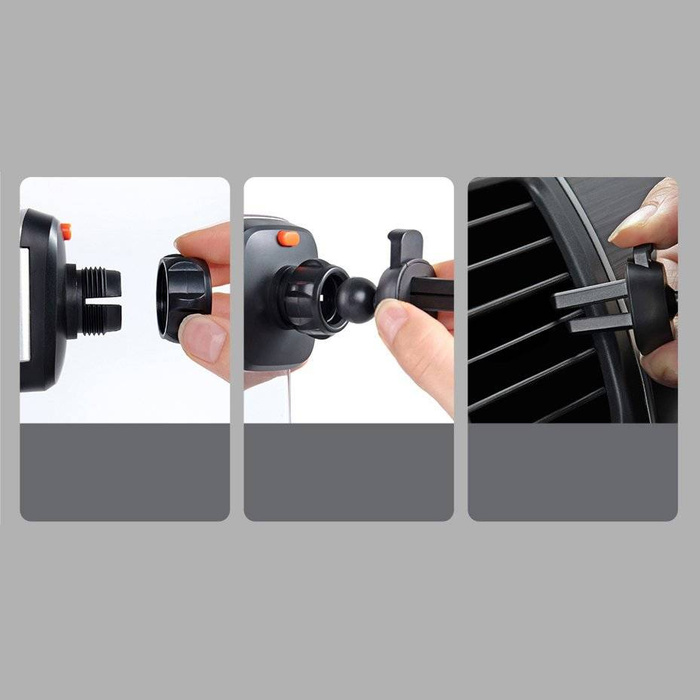 Baseus zaciskowy uchwyt samochodowy na nawiew kratkę wentylacji czarny (SUYK000101)