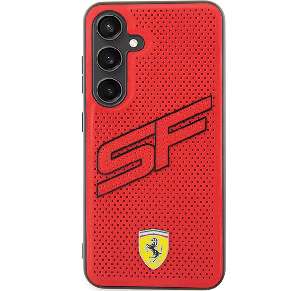 Etui Ferrari FEHCS24MPINR Samsung Galaxy S24+ S926 czerwony/red hardcase Big SF Perforated Case