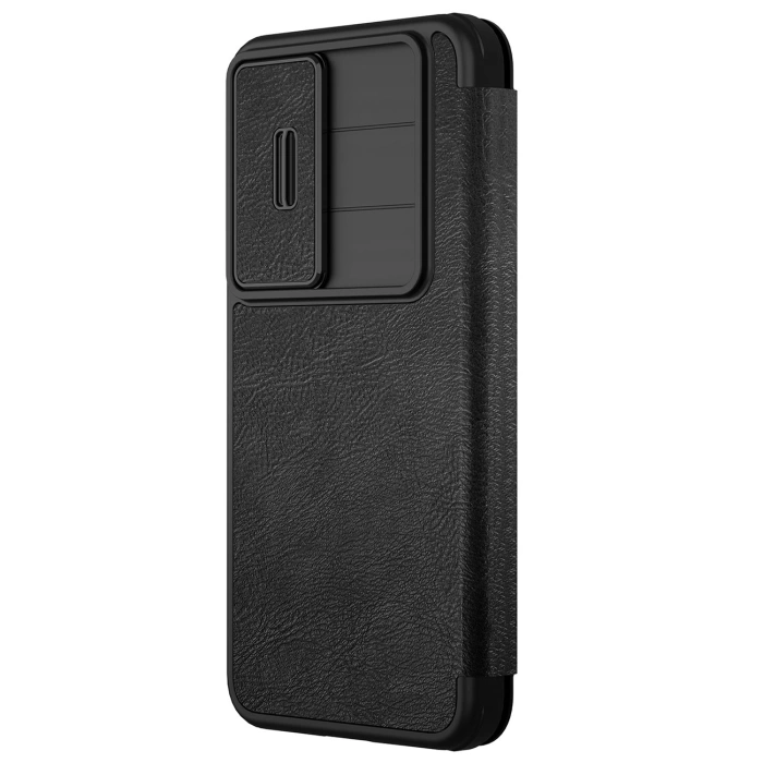 Etui z klapką Nillkin Qin Pro Leather Case Samsung S25, BLACK / CZARNY