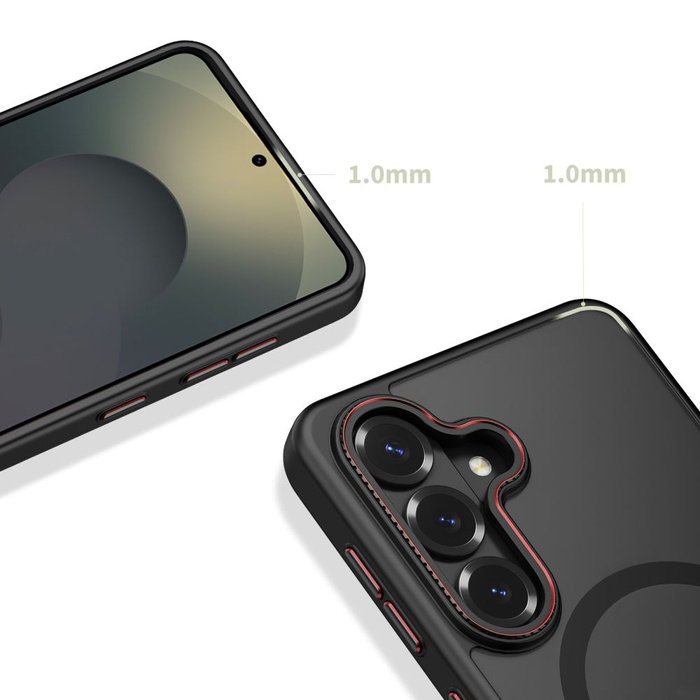 TECH-PROTECT MAGCAM MAGSAFE GALAXY S26 MATTE BLACK/RED