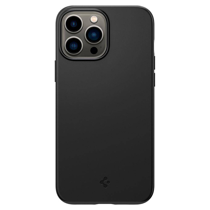 Etui Spigen iPhone 13 Pro Max Thin Fit Black Case + Szkło Hartowane Spigen Glas.Tr Slim