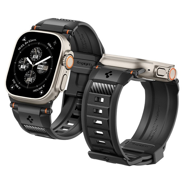 Pasek Spigen Rugged Ultra Band Apple Watch 4 / 5 / 6 / 7 / 8 / 9 / Se / Ultra 1 / 2 (42 / 44 / 45 / 49 Mm) Matte Black