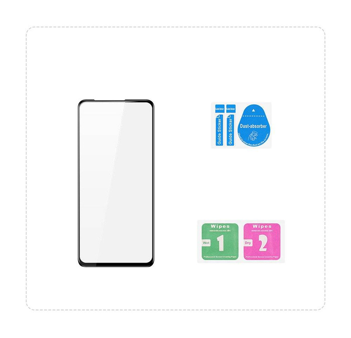 Dux Ducis 9D Tempered Glass wytrzymałe szkło hartowane 9H na cały ekran z ramką Motorola Moto G8 Power czarny (case friendly)