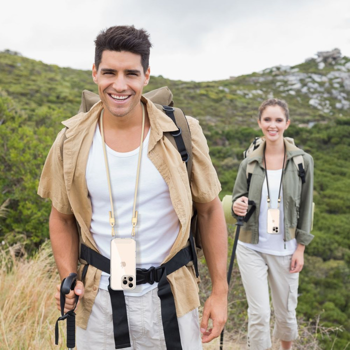 Etui TECH-PROTECT FLEXAIR CHAIN MAGSAFE IPHONE 16 PRO BLACK & TAUPE