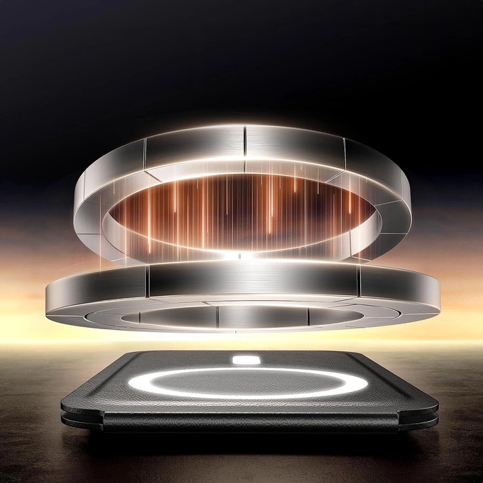 Portfel magnetyczny z funkcją podstawki do iPhone MagSafe, Ugreen LP836, skórzany (czarny)