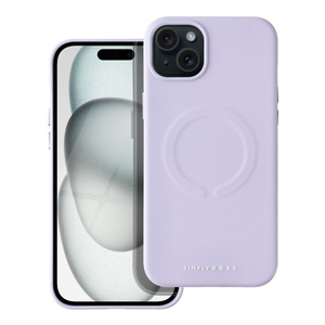 ROAR futerał LEATHER MAG kompatybilny z MagSafe do IPHONE 15 Plus Fioletowy
