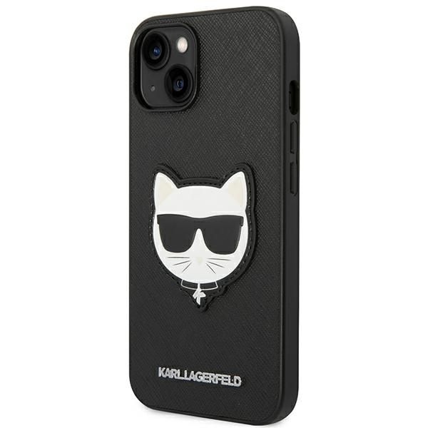 Etui KARL LAGERFELD Apple iPhone 14 Plus Saffiano Choupette Head Patch Czarny Hardcase