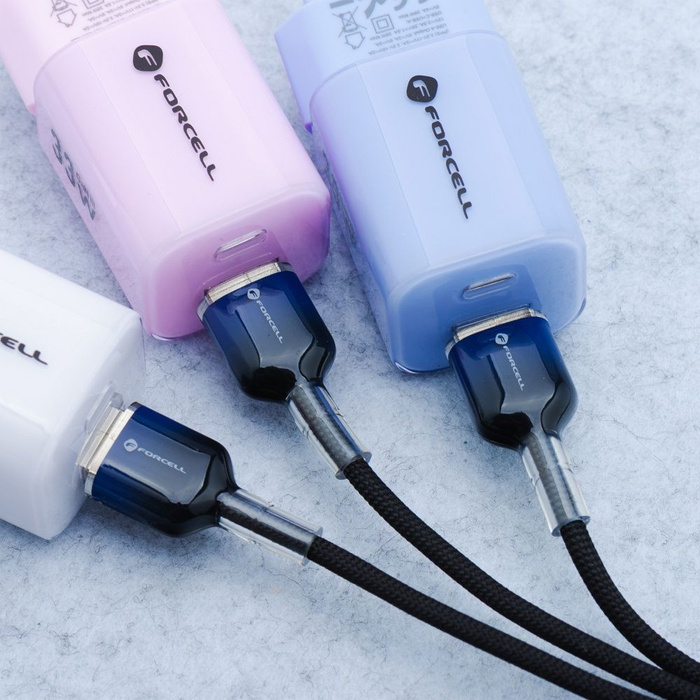 Kabel USB A do Micro USB Forcell F-Energy QC3.0 2,4A 18W Gradient 1 m C351 czarny