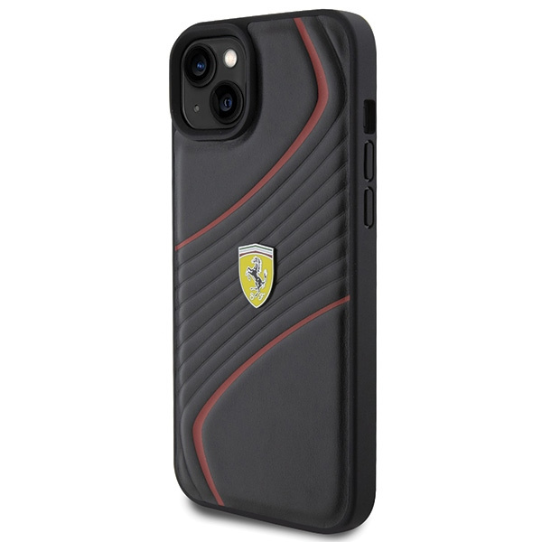 Etui Ferrari FEHCP15MPTWK iPhone 15 Plus 6.7" czarny/black hardcase Twist Metal Logo Case