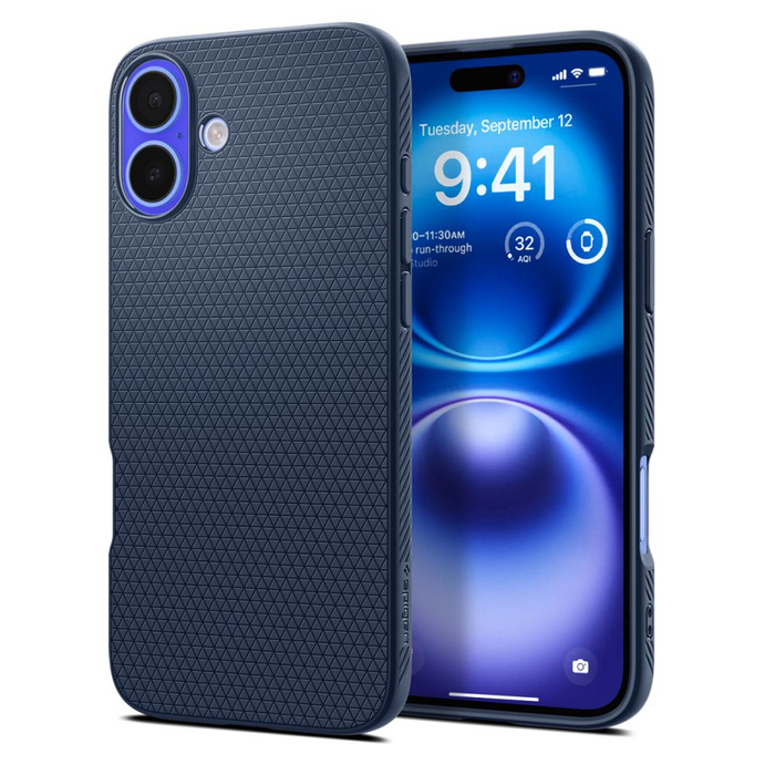 Etui iPhone 16 Spigen Liquid Air Navy Blue