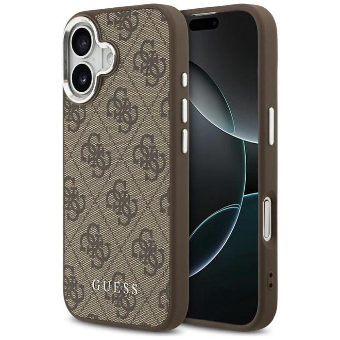 Etui Guess 4G Classic Logo MagSafe do    iPhone 17 brązowy
