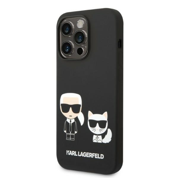 Etui KARL LAGERFELD Apple iPhone 14 Pro Liquid Silicone Karl & Choupette Magsafe Czarny Hardcase