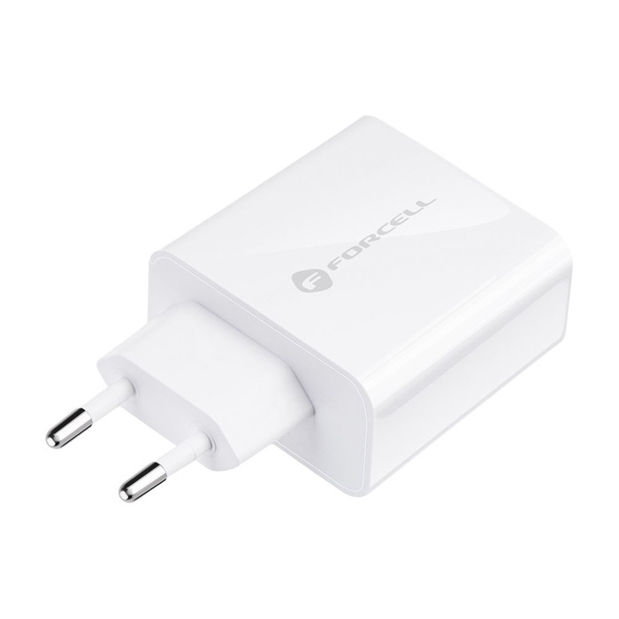 Ładowarka sieciowa do telefonu Forcell F-Energy USB C QC4.0 PD 3A 45W TFK-TC-45WPD biała