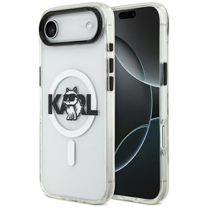 Etui Karl Lagerfeld IML Choupette Sketch Logo MagSafe do iPhone Air przezroczysty