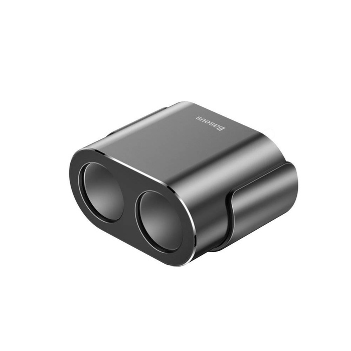 Baseus rozdzielacz rozgałęźnik ładowarki samochodowej 2x USB 3.1A 17W + 2x gniazdo zapalniczki 80W czarny (CRDYQ-01)