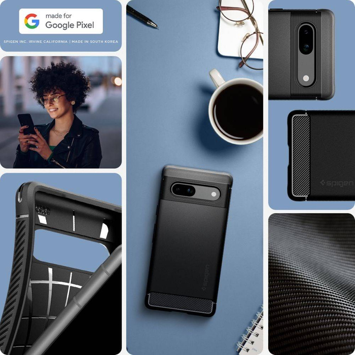 Etui Spigen Rugged Armor Google Pixel 7A Matte Black Case