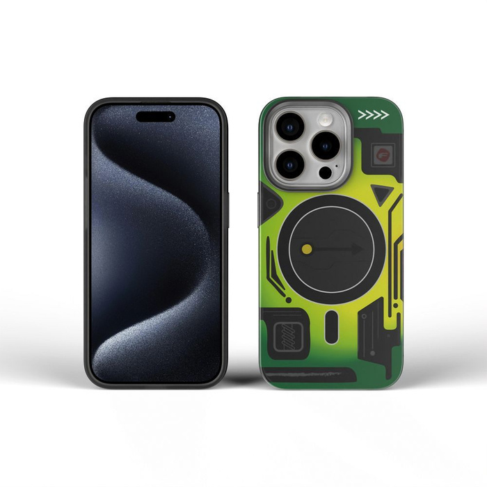 Etui na iPhone 16 PRO MAX Forcell F-Protect Levels Dual Layer 4D technology zgodny z MagSafe Military Drop-Test cyber green