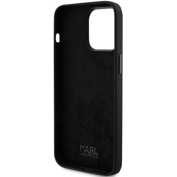 Etui Karl Lagerfeld KLHCP15LSMHCNPK iPhone 15 Pro 6.1" czarny/black Silicone Choupette Metal Pin Case