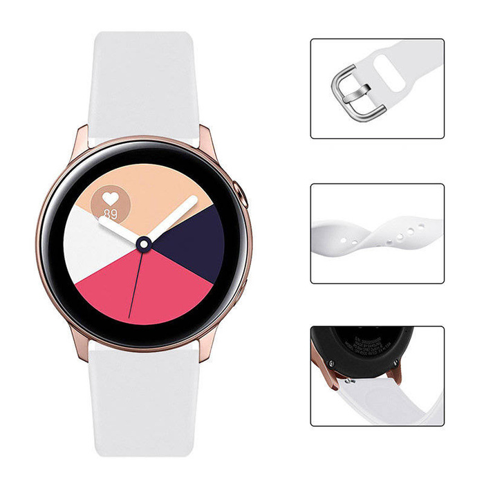 Silicone Strap TYS opaska do smartwatcha zegarka uniwersalna 20mm różowy