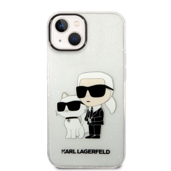 Etui KARL LAGERFELD Apple iPhone 14 Plus IML GLIT NFT Karl&Choupette Bezbarwny Hardcase